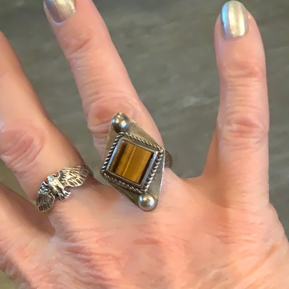 Ring , tiger eye ; 6.5 - Picture 8 of 8